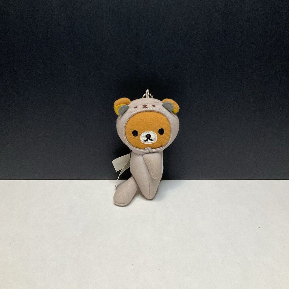 San-X 2017 Rilakkuma Otter Plush Keychain Mascot Hanging Plush 4"